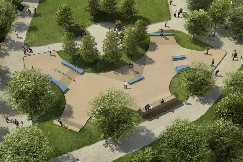 Jardin public Montélimar skatepark — photo 1