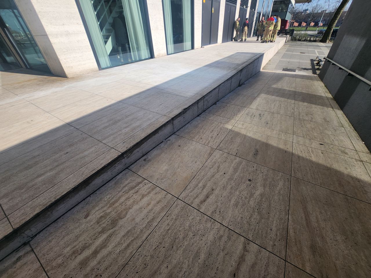 Curb below towel — photo 1